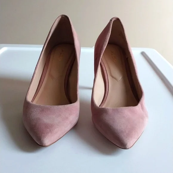 Court Shoes Aldo Pink Suede Heels Aldo Shoes Aldo High Heels Close